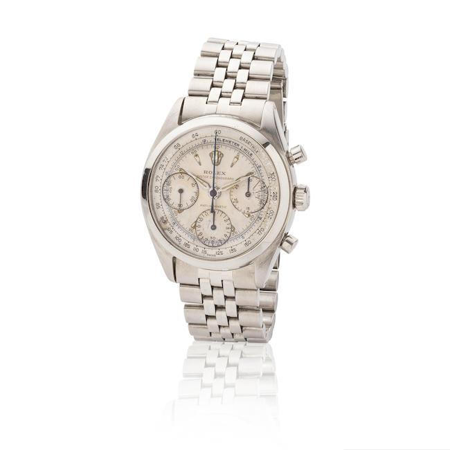 Rolex. A fine stainless steel manual wind chronograph bracelet watch Rolex. Beau chronographe bracelet en acier mouvement mécanique Anti-Magnetic Oyster Chronograph 'Pre-Daytona', Ref: 6234 , Circa 1961