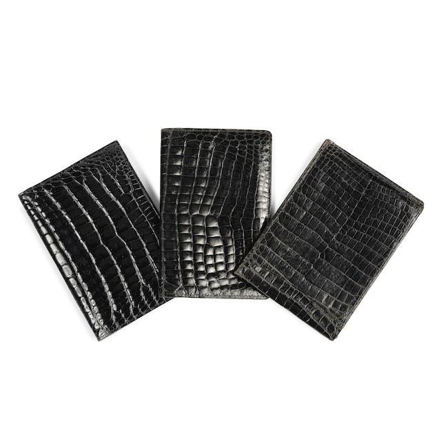 Anonyme. Trois compagnons de voyage en crocodile noir.