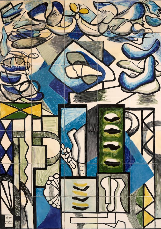 AMELIA PELÁEZ (1896 - 1968), MARTA ARJONA PÉREZ (1923 - 2006) & RENÉ PALENZUELA (B. 1956) Ceramic tiles for Salesian Rosa Pérez Velasco House Mural 83 1/8 x 59 1/2 x 3 1/4 in (211.1 x 151.1 x 8.3 cm) (Conceived in 1956 and executed in 1999)