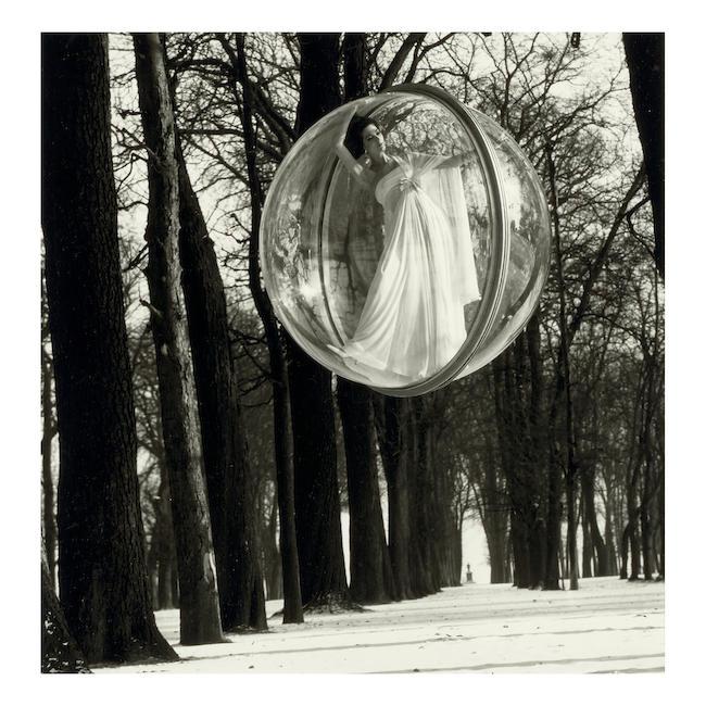 Melvin Sokolsky(1933-2022)'Bubble in Trees, Paris Collections' (for 'Harper's Bazaar')