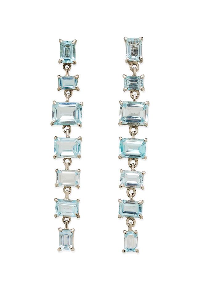 BLUE TOPAZ DROP EARRINGS
