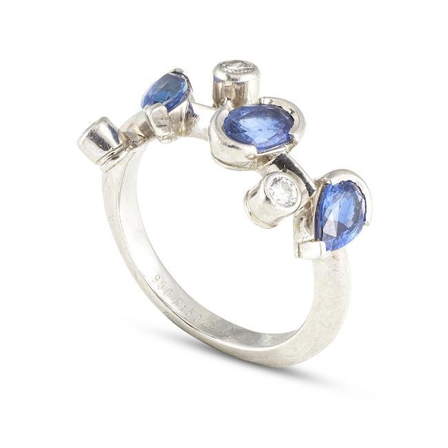 CARTIER: BAGUE "MÉLI MÉLO" SAPHIRS ET DIAMANTS
