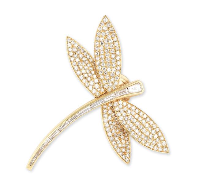 PIN 'LIBELLULE' DIAMANTS