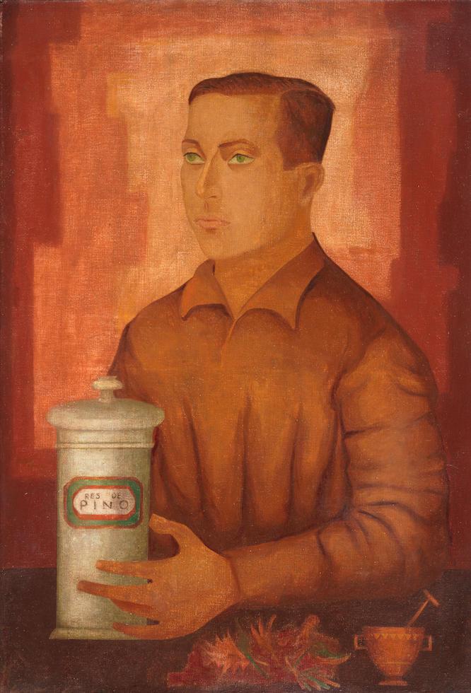 CUNDO BERMÚDEZ (1914-2008) El Boticario 34 7/8 x 24 in (88.6 x 60.8 cm) (Painted in 1960)